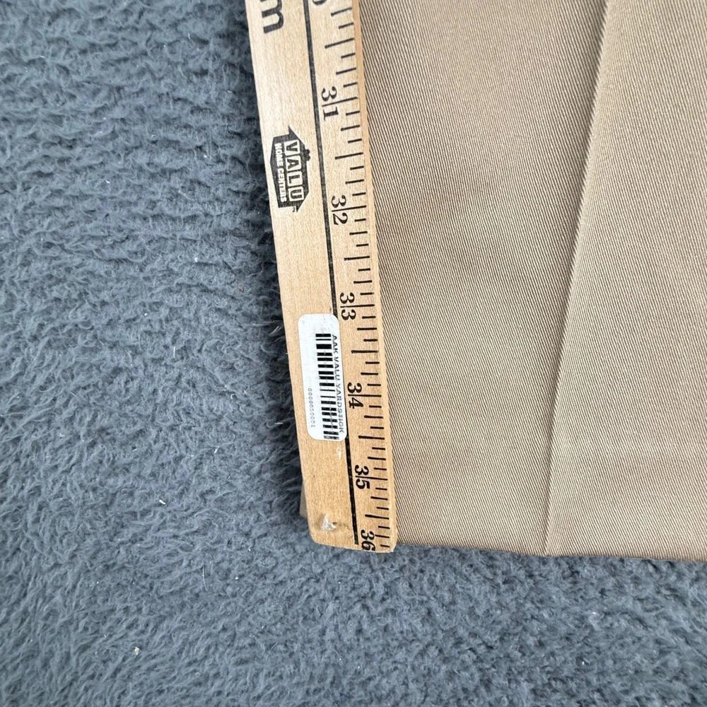LL Bean Dress Chino Pants Mens 36 Dark Khaki Natural‎ Fit Plain Front Cotton